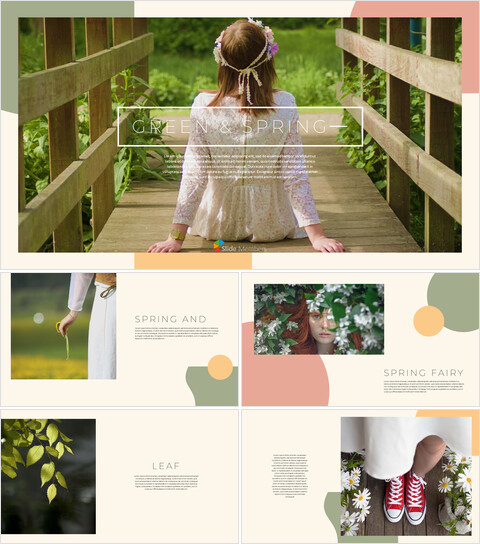 verde e primavera Semplice design PowerPoint_40 slides