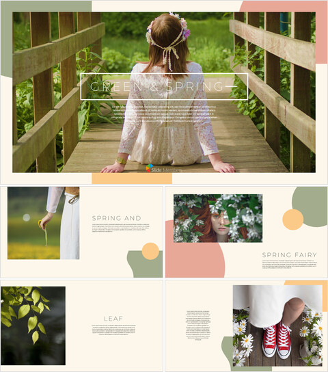 그린 & 봄 심플한 파워포인트 디자인_40 slides