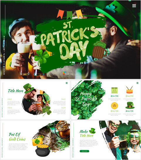 St. Patrick\'s Day Easy Google Slides Template_40 slides