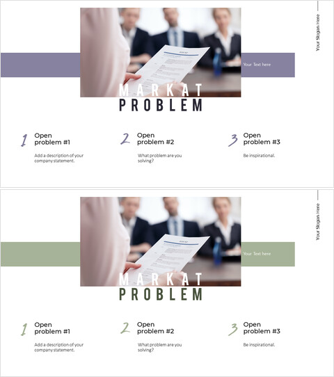 免费幻灯片，用于展示挑战及其解决方法_2 slides