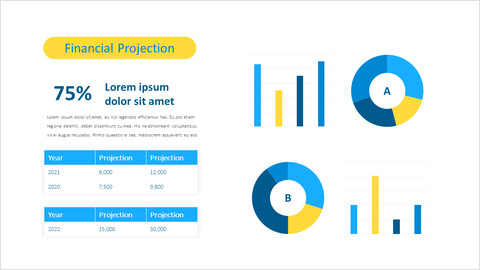 Projection financière Glissière simple_2 slides