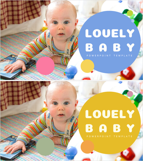 婴儿和育儿免费 PowerPoint 封面演示文稿 - 家庭和婴儿产品演示_2 slides