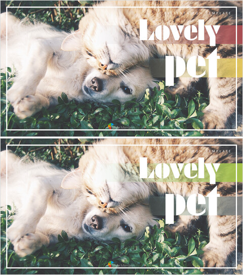 宠物店免费封面演示文稿 PowerPoint - 狗和猫商业演示_2 slides