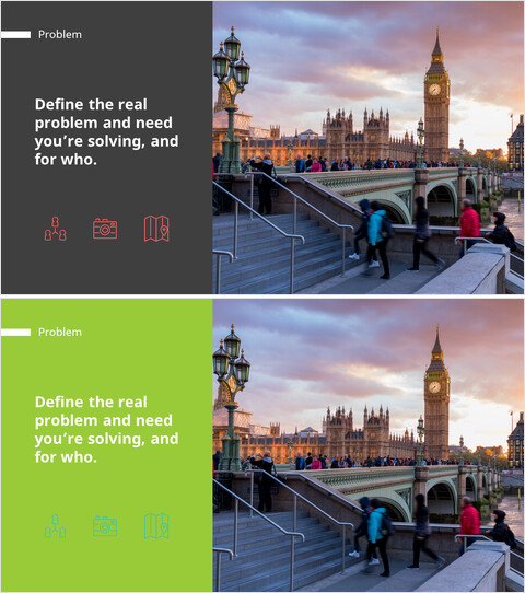 Panoramica dei problemi e delle soluzioni Layout PPT gratuito_2 slides