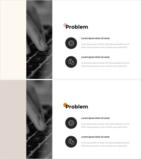 Wie können Sie Probleme und Lösungen effektiv auf einer Folie präsentieren?_2 slides