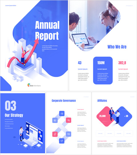 사업 삽화 연례 보고서 Google 슬라이드 테마 & 템플릿_30 slides