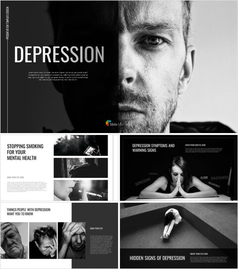 Depression Google Presentation Templates_40 slides