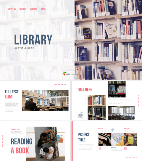 library PowerPoint Templates for Presentation_40 slides