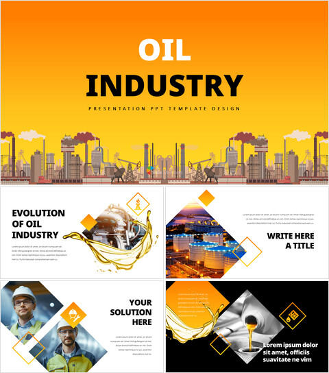 Industrie pétrolière Meilleur design de présentation_40 slides