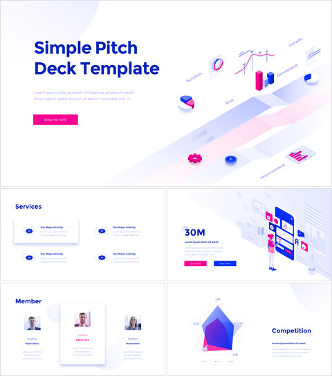 Simple Pitch Deck Template Animated Slides_13 slides