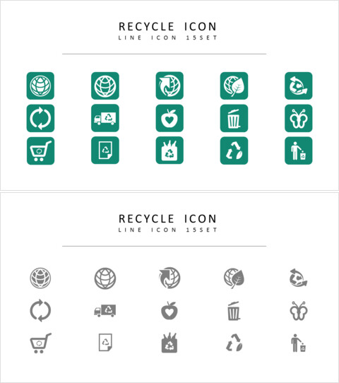 15 Recycle Vector art_3 slides