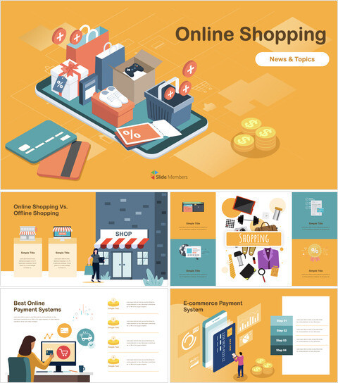 网上购物 模板keynote._40 slides