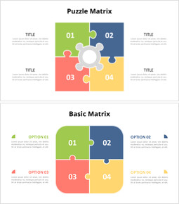Diagramma Infografica Puzzle Matrix_14 slides