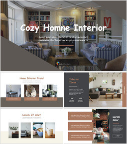 Accogliente interno domestico Tema del keynote_40 slides