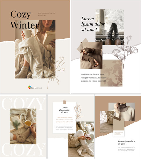 Cozy Winter Mood Vertical Layout Easy Google Slides_29 slides