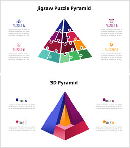 Jigsaw Puzzle Pyramid Chart Diagramm PPT animierte Präsentation_12 slides