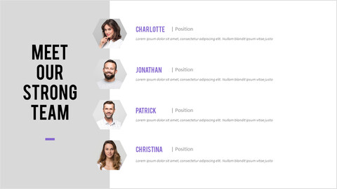 私たちの強力なチームのPowerPointデザインをご覧ください パワーポイントデザイン_1 slides