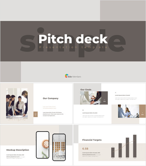 Simple design Pitch Deck slides presentation_13 slides