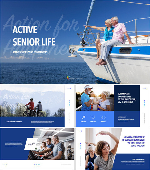 active Senior Life Simple Keynote Template_50 slides