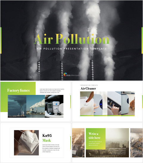 Air Pollution keynote template_35 slides