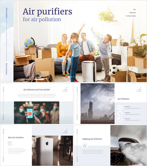 Purificateurs d\'air pour la pollution de l\'air Thèmes et modèles de diapositives Google_50 slides