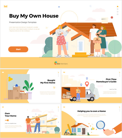 Buy My Own house Simple Google Slides Templates_50 slides