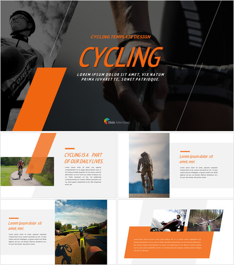 サイクリング 編集が簡単にスライドのデザイン_40 slides