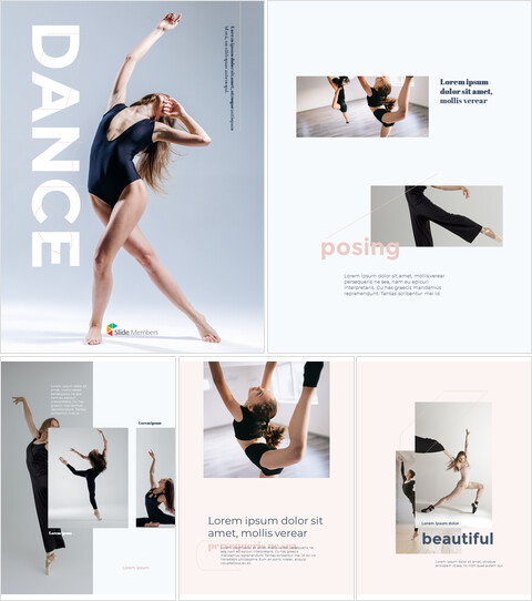 Affiche verticale sur le thème de la danse Thèmes Google Slides_26 slides