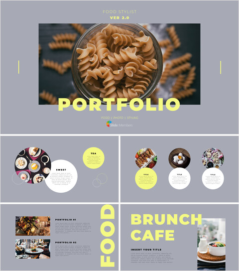 Food Stylist Portfolio company profile template design_37 slides