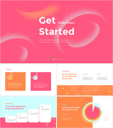 Get Started creative Business Template startup pitch_14 slides