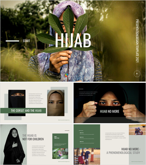 Hijab Diseño de diapositivas fácil_40 slides