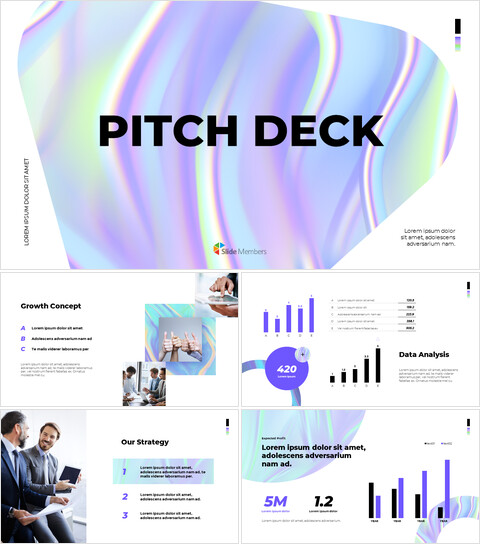 Pitch deck holographique présentation pitch investisseur ppt_13 slides