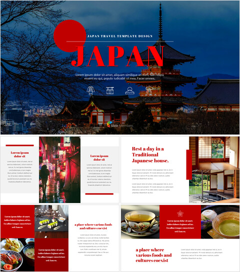 日本 演示文稿谷歌幻灯片模板_40 slides