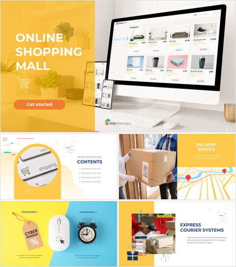 Online Shopping Mall Google PowerPoint Slides_50 slides