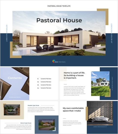 Pastoral house team presentation template_40 slides