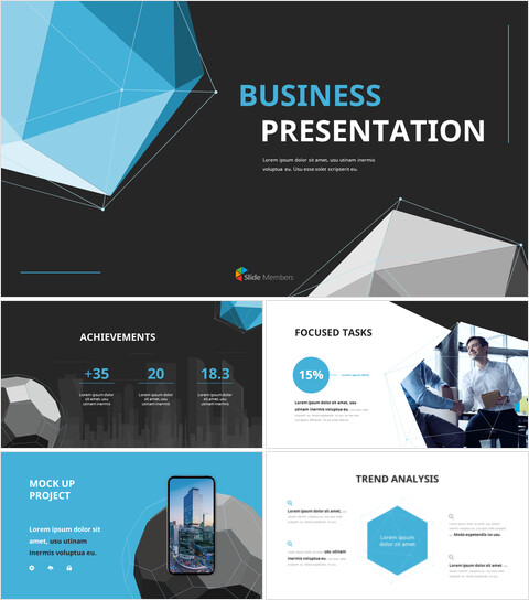 Polygon background Business Powerpoint Presentation Video_13 slides