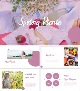 Picnic de primavera plantilla de powerpoint_40 slides
