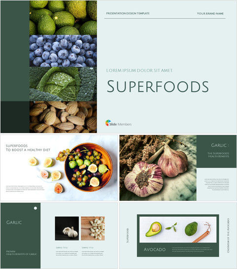 Superfood Presentazione Google Slides Modelli_40 slides