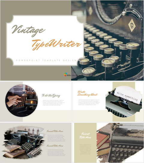 Vintage Typewriter google Docs PowerPoint_35 slides