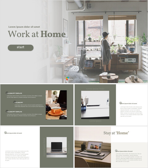 Work at Home Easy Google Slides Template_40 slides