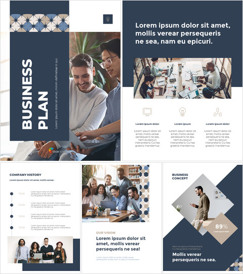 商业计划垂直 模板PowerPoint._23 slides