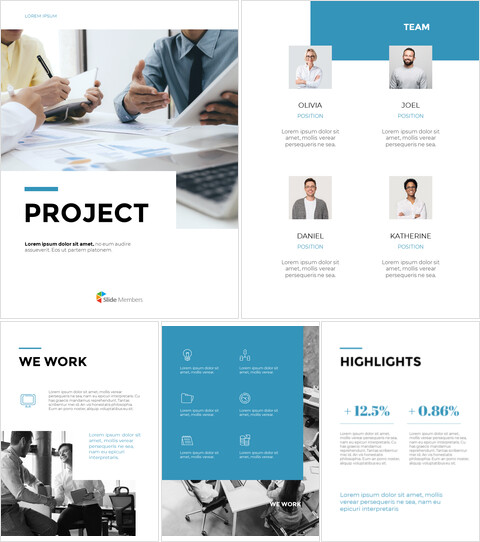 Clean Layout Business Project simple Google Slides Templates_27 slides