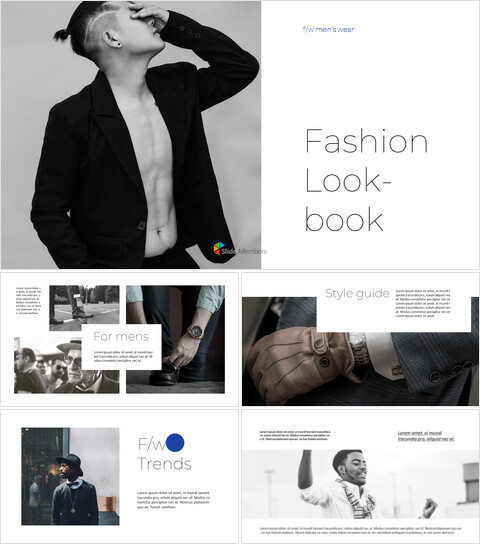 时尚Lookbook 谷歌幻灯片模板_35 slides