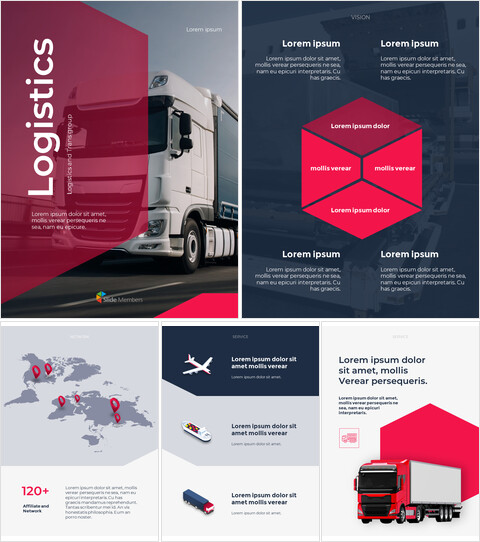 Logistik- und Trans-Gruppe Google Präsentationsvorlagen_23 slides