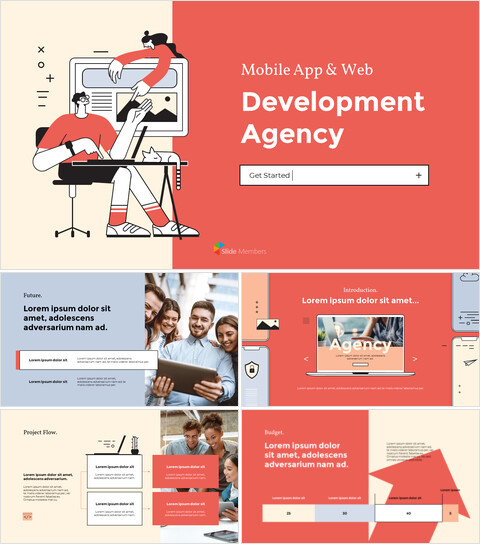 mobile App & Web Development Agency company profile template design_15 slides