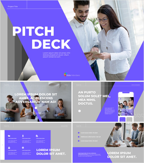 Diapositive animate di presentazione moderna di Pitch Deck in PowerPoint_13 slides