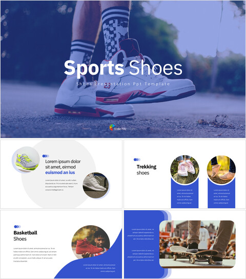 Scarpe sportive Design semplice delle diapositive_35 slides