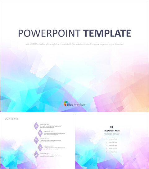 그라데이션 백그라운드 - 무료 템플릿 디자인_6 slides