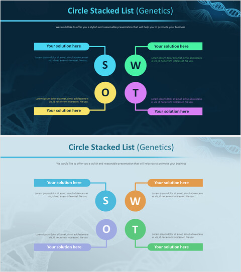 circle Stacked List Diagram (Genetics)_2 slides