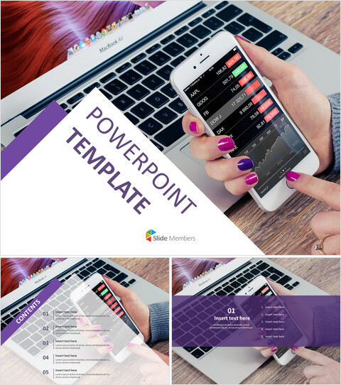 무료 디자인 템플릿 - 모바일 금융_6 slides